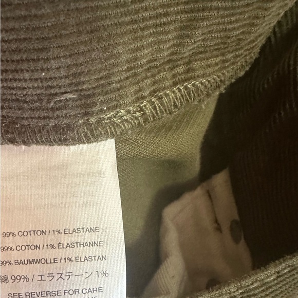 J Crew Dark Green Slim Fit Style 484 Corduroy Pants 34x32 - Picture 9 of 9